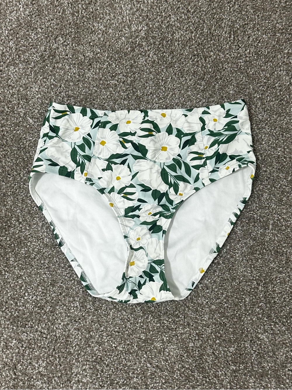 Lime Ricki High-Waisted Floral Swim Bottoms
